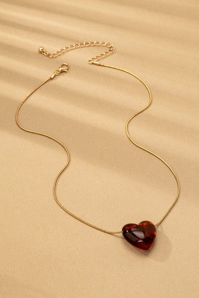 TORTOISE HEART CHARM PENDANT NECKLACE | 80N92602