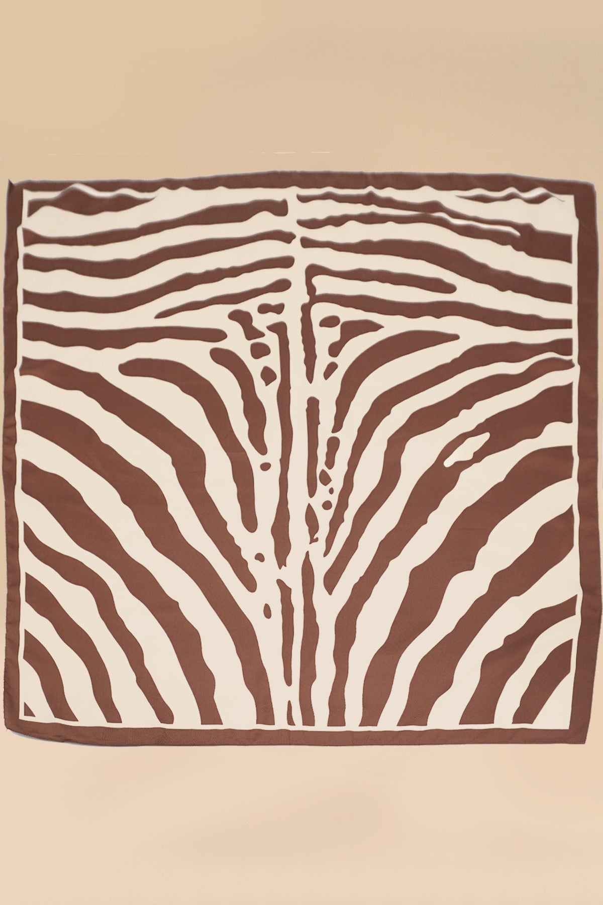 Large Vintage Zebra Print Bandana Scarf | 40SC702