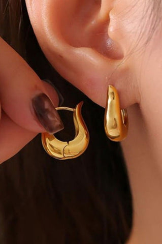 18K STAINLESS STEEL WATERPROOF TARNISHFREE U HOOPS | 40E442