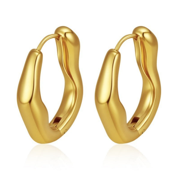 18K STAINLESS STEEL WATERPROOF TARNISHFREE U HOOPS | 40E443