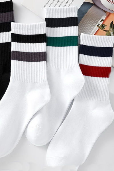 WOMAN STRIPE HALF CREW THROWBACK COTTON SOCKS | 40S02075
