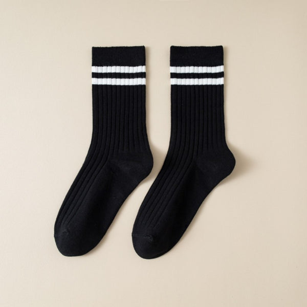 WOMAN STRIPE HALF CREW THROWBACK COTTON SOCKS | 40S02076
