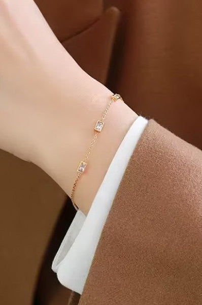 18K STAINLESS STEEL TARNISH FREE RHINE BRACELET | 40B5210