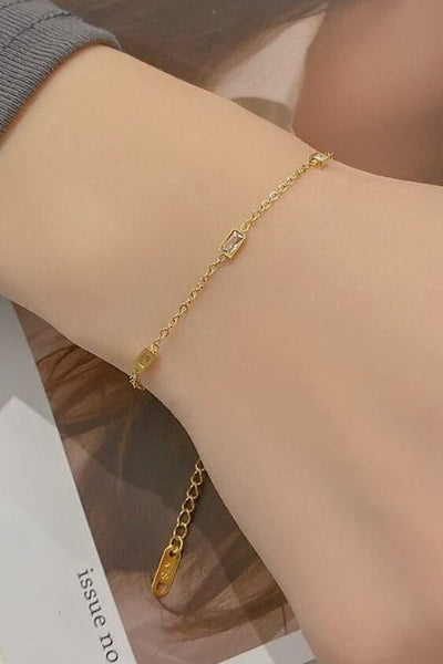 18K STAINLESS STEEL TARNISH FREE RHINE BRACELET | 40B5210