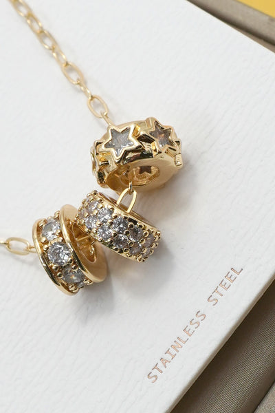 18K STAINLESS STEEL TARNISH FREE BARREL NECKLACE | 40NK9639