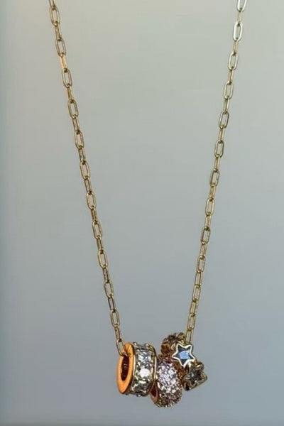 18K STAINLESS STEEL TARNISH FREE BARREL NECKLACE | 40NK9639