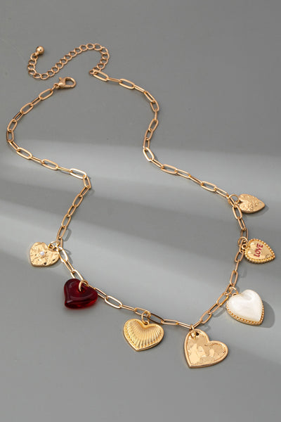 CHARM NECKLACE-HEARTS LOVE CHARMS | 80N92653