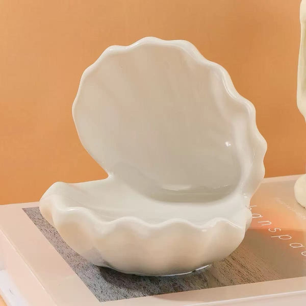 Ceramic Clamshell Decorative Trinket Dish | 40CP100