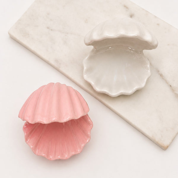 Ceramic Clamshell Decorative Trinket Dish | 40CP100