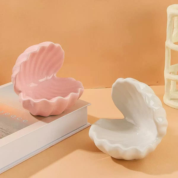 Ceramic Clamshell Decorative Trinket Dish | 40CP100