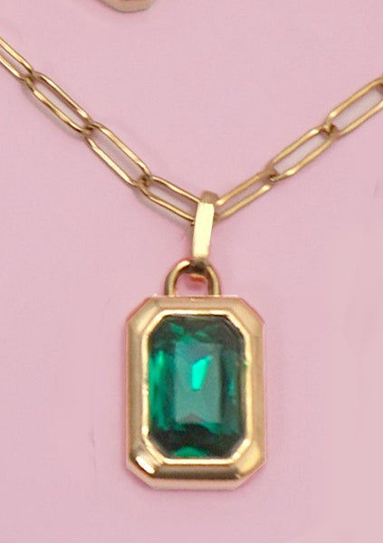 18K STAINLESS STEEL TARNISH FREE SQUARE NECKLACE | 40NK9653