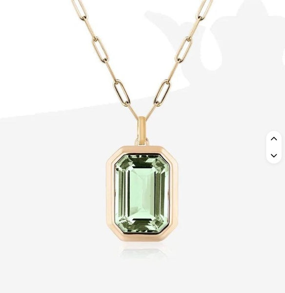 18K STAINLESS STEEL TARNISH FREE SQUARE NECKLACE | 40NK9653
