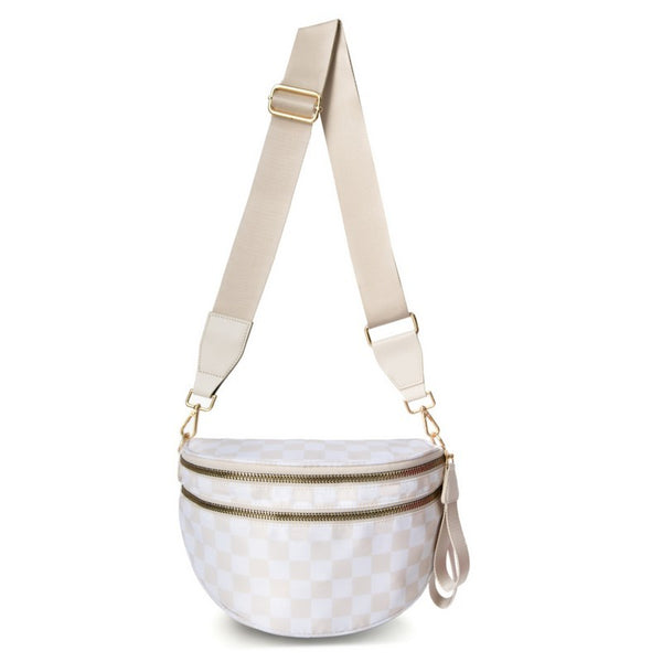 CROSSBODY ZIPPER REMOVAL STRAP SLING BUM BAG | 40P593