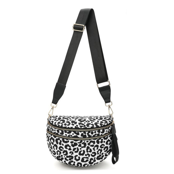 CROSSBODY ZIPPER REMOVAL STRAP SLING BUM BAG | 40P593