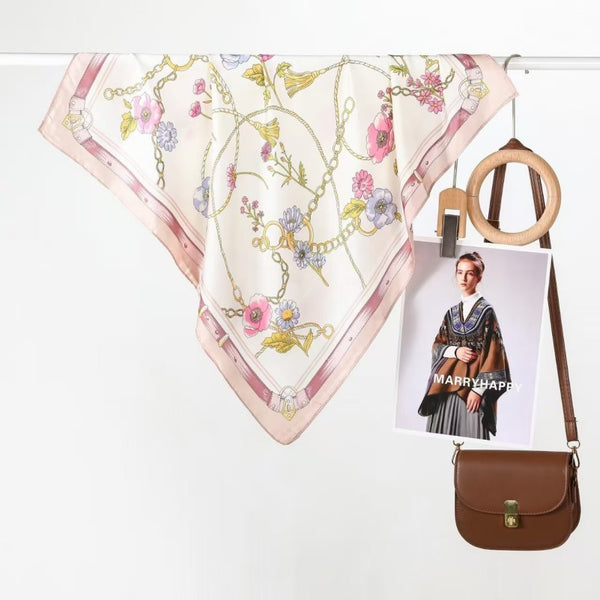 Vintage Floral Print Bandana Scarf | 40SC703