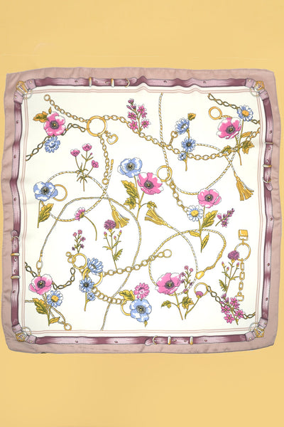 Vintage Floral Print Bandana Scarf | 40SC703