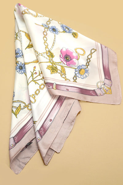 Vintage Floral Print Bandana Scarf | 40SC703