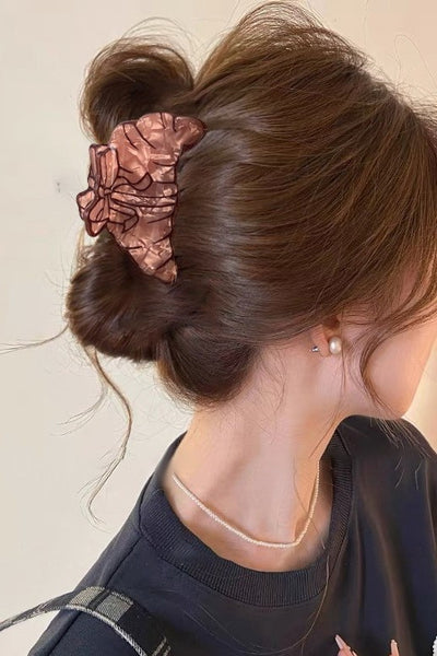 COFFEE CUP CROISSANT HAIR CLAW CLIPS | 40H1034