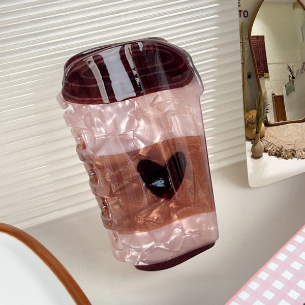 COFFEE CUP CROISSANT HAIR CLAW CLIPS | 40H1034