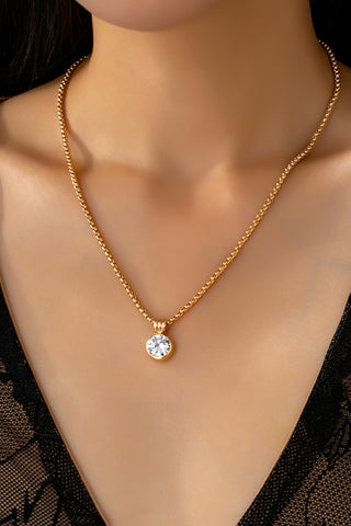 ROUND ZIRCON PENDANT NECKLACE | 80N92678