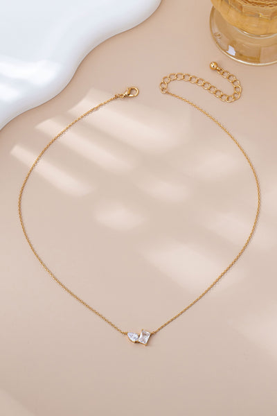 Teardrop Rectangle Crystal Pendant Necklace | 80N92666