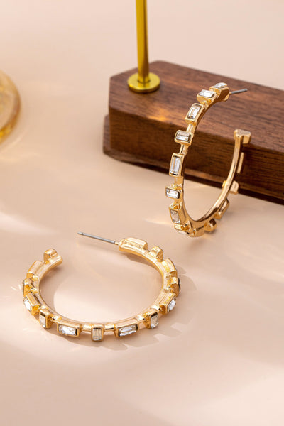 CLASSIC BAGUETTE HOOP EARRING | 80E61574