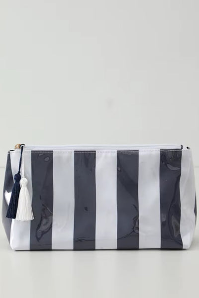 TRAVEL STRIPE COSMETIC MAKEUP POUCH BAG | 40P594