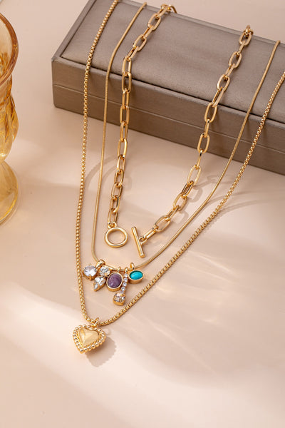 Cluster Charm Layered Mixed Chain Necklace | 80N92693