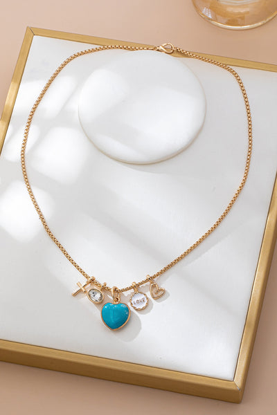 Cluster Charm Love & Faith Charm Necklace | 80N92686