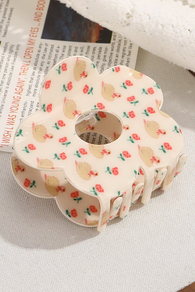 JUMBO FLORAL FLOWER HAIR CLAW CLIPS | 40H1036