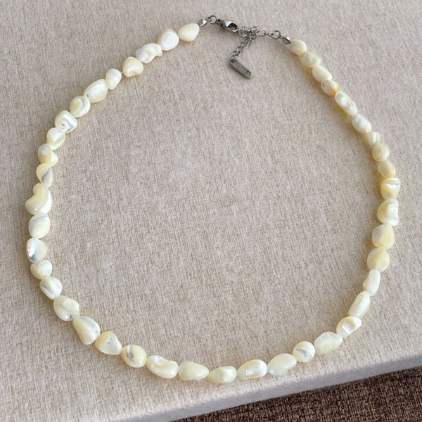 Iridescent Mother-of-Pearl Shell Nugget Necklaces | 40NK9664