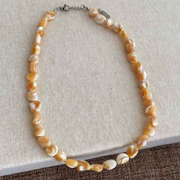 Iridescent Mother-of-Pearl Shell Nugget Necklaces | 40NK9664