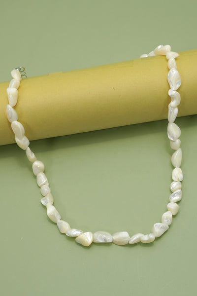 Iridescent Mother-of-Pearl Shell Nugget Necklaces | 40NK9664