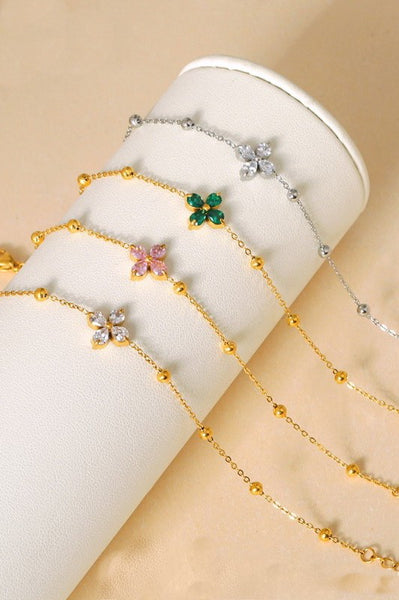 18K STAINLESS STEEL TARNISH FREE GEMSTONE BRACELET | 40B5219