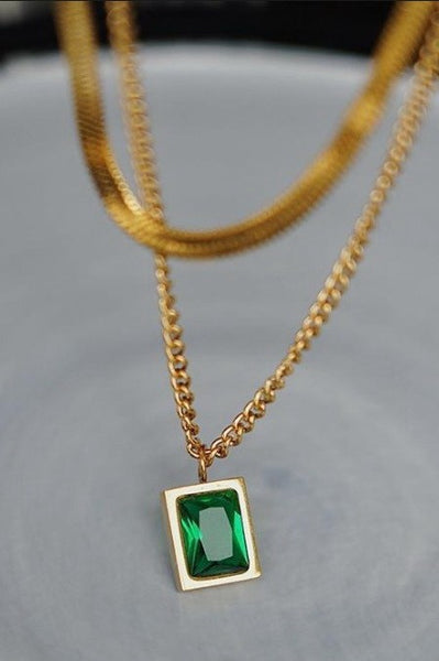 18K STAINLESS STEEL TARNISH FREE LAYERED NECKLACE | 40NK9665