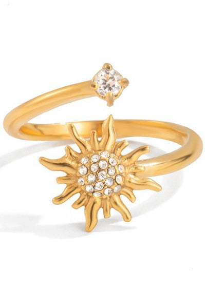 18K STAINLESS STEEL TARNISH FREE FLOWER RING | 40R139