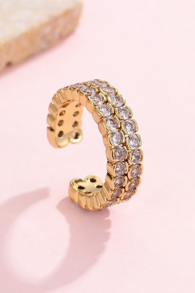 Baguette rhinestone cocktail eternity band Ring | 40R143