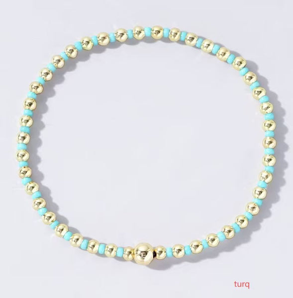 BOHO COLORFUL BALL BEADED BRACELET | 40B5223