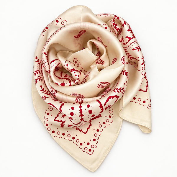 Paisley Bandana Print Square Scarf | 40SC760