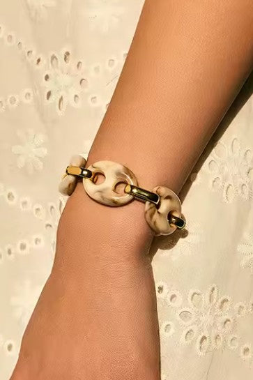 Marbled Resin Link Bracelet | 40B5232