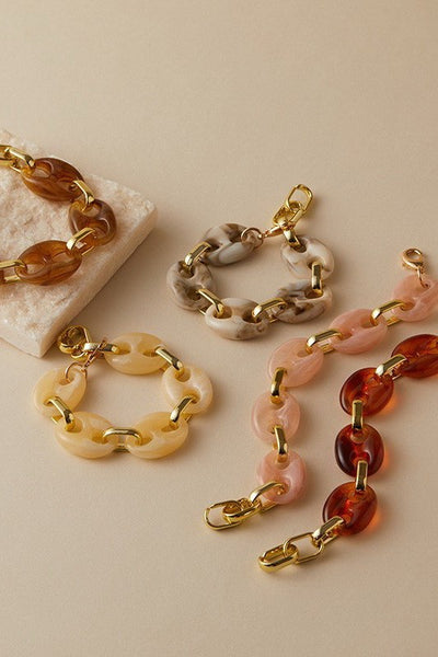 Marbled Resin Link Bracelet | 40B5232
