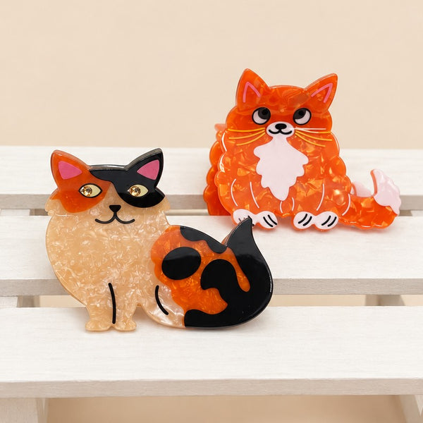 Whimsical Cat Shaped Hair Claw Clips | 40H1227