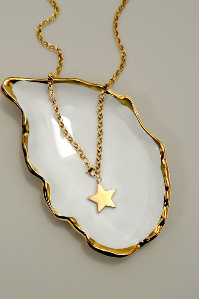 18K STAINLESS STEEL TARNISH FREE STAR NECKLACE | 40NK9667