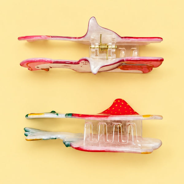 Whimsical Dressed Goose Hair Claw Clips | 40H1251