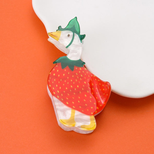 Whimsical Dressed Goose Hair Claw Clips | 40H1251