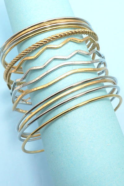 18K NON-TARNISH WATERPROOF STAINLESS STEEL BANGLE | 40B5237