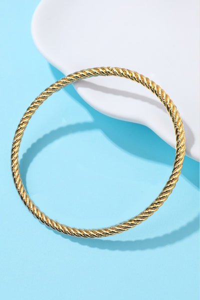 18K NON-TARNISH WATERPROOF STAINLESS STEEL BANGLE | 40B5237