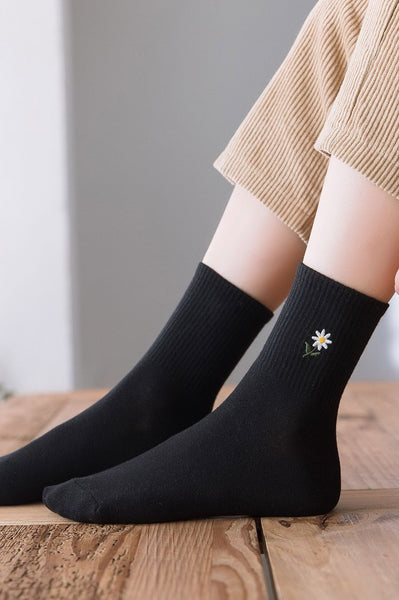 FLOWER MID CALF LENGTH SOCKS | 40S02079