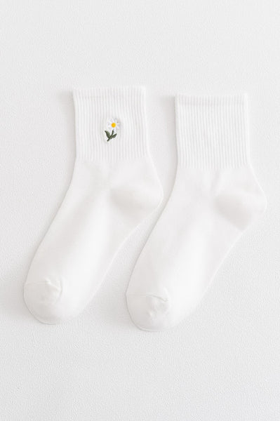 FLOWER MID CALF LENGTH SOCKS | 40S02079