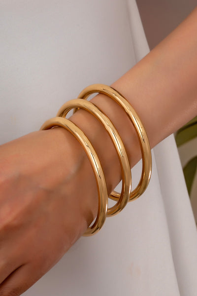 Chunky Triple Tube Bangle Set | 80B1604